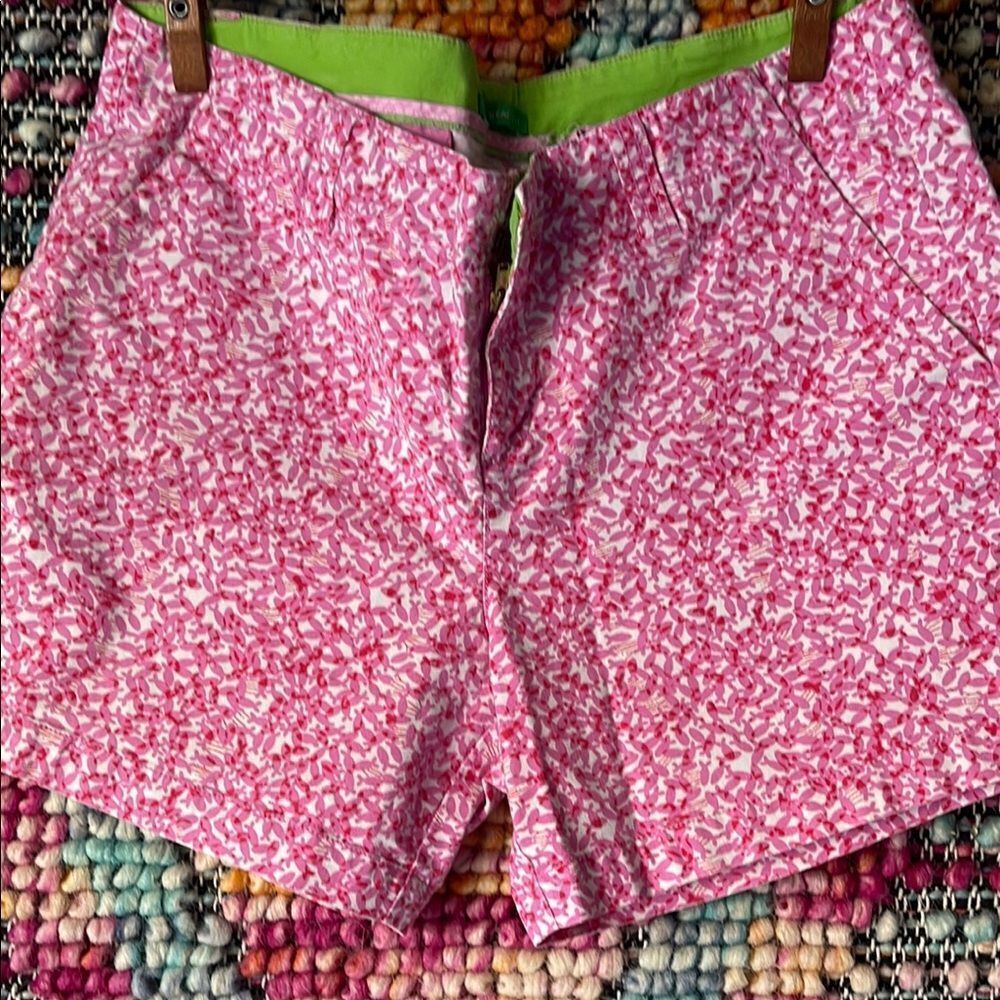 Pink Patterned Women's Shorts